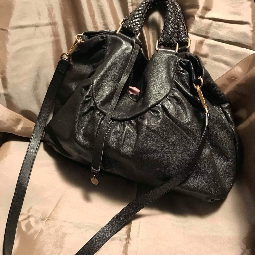 Elegant Black Leather Handbag